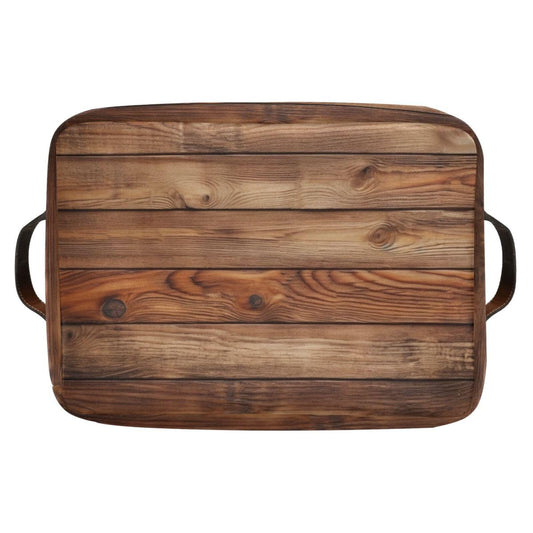Bzocm Wood Print (Not Real Wood) Rectangular Retro Vintage Storage Basket Organizer Bin Shelf Baskets For Clothes Gifts For Home Office Dorm