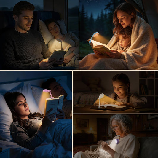 EastPin Reading Lights for Books in Bed:18 LED Rechargeable Clip-on Book Light with Timer & Memory Eye Caring 3 Color Temperature Stepless Dimming Portable Night Lamp Gifts for Women Kids Book Lovers