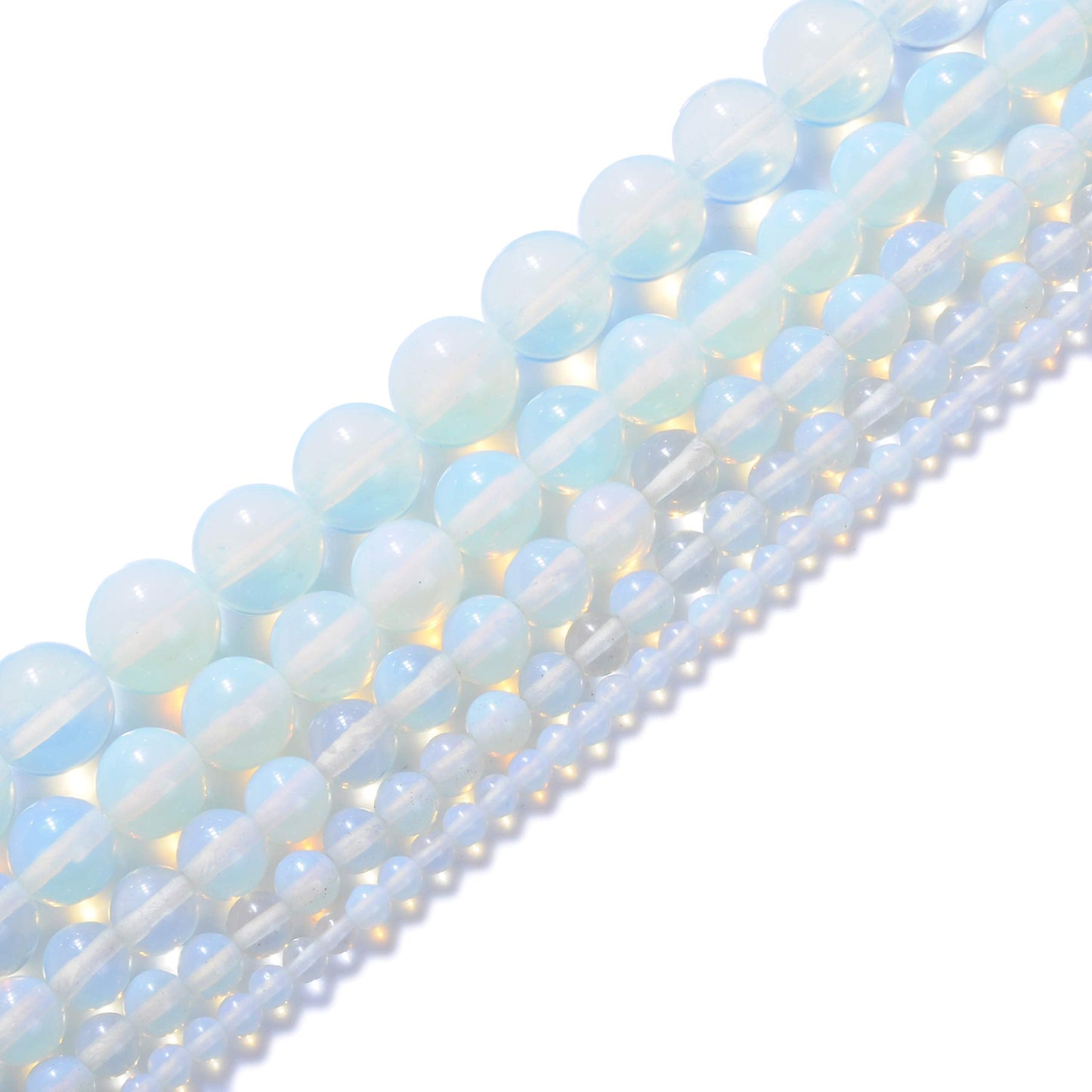 Natural Stone Beads 8mm Opal Gemstone Round Loose Beads Crystal Energy Stone Healing Power for Jewelry Making DIY,1 Strand 15"