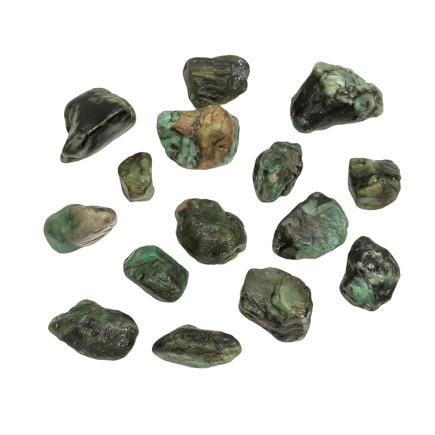 GEMKORA 100 carats Raw Green Emerald Stone Lot, Rough Gemstone, Natural Crystals, Chakra Crystals, Healing Stones, Wholesale Pack, Jewelry Making Supply, Supply, (2 to 3pcs)