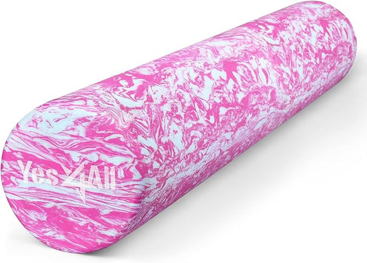 Yes4All EVA Firm Foam Roller for Back - Round Back Roller for Exercise, Yoga & Pilates 12/18/24/36 inch