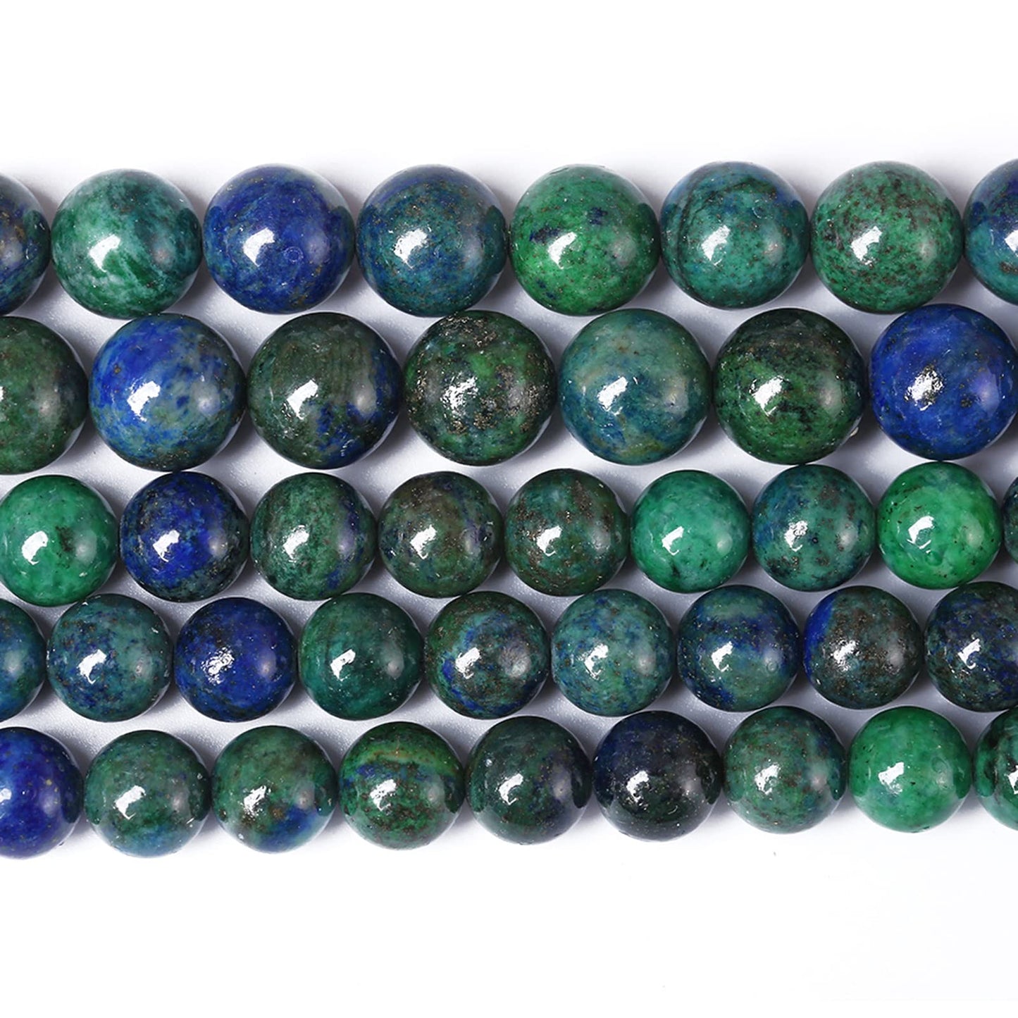 12MM 32PCS Natural Stone Lapis Chrysocolla Loose Beads for Jewelry Making DIY Bracelet