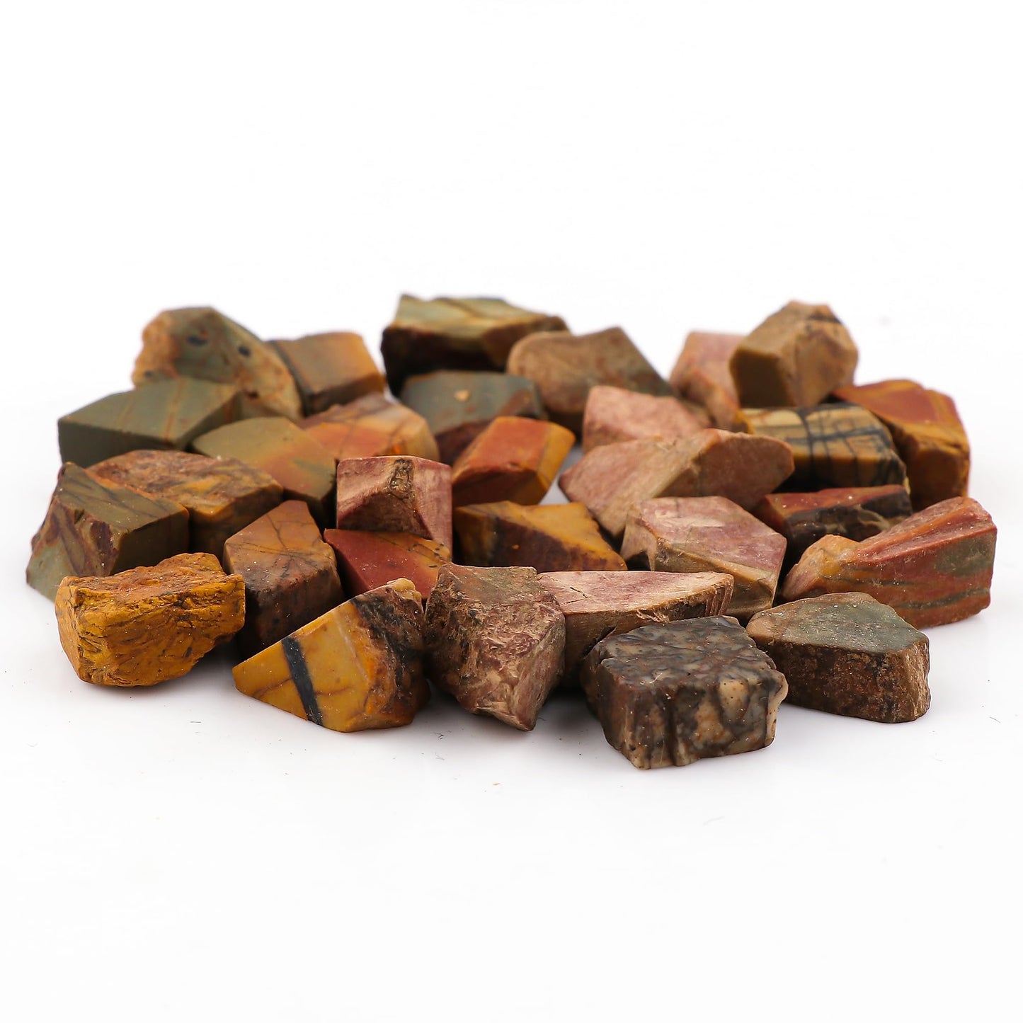 ColouredRocks Cherry Creek Jasper (250cts) (28-30pcs) (10-20mm) Natural Raw Crystals, Loose Gemstone, Wholesale Rough, Jewelry Making Supply, Chakra Healing Stones, DIY Craft, Gem Collection