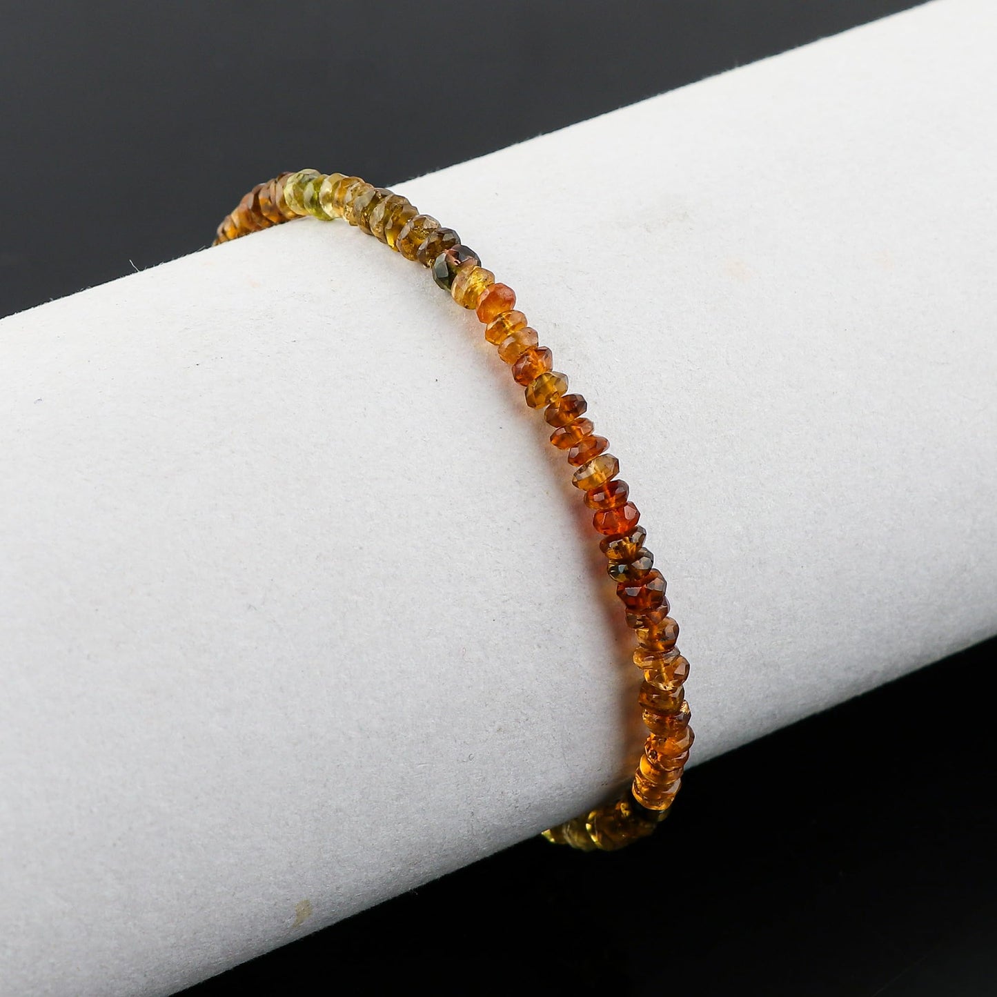 CRYSTALINES Natural Tourmaline Gemstones Beads Bolo Bracelets, Crystals Beaded Dainty Jewelry, Handmade, Women Bracelet, October Birthstones, Silver Plated, Adjustable Chain, 6+4inch, AAA Grade