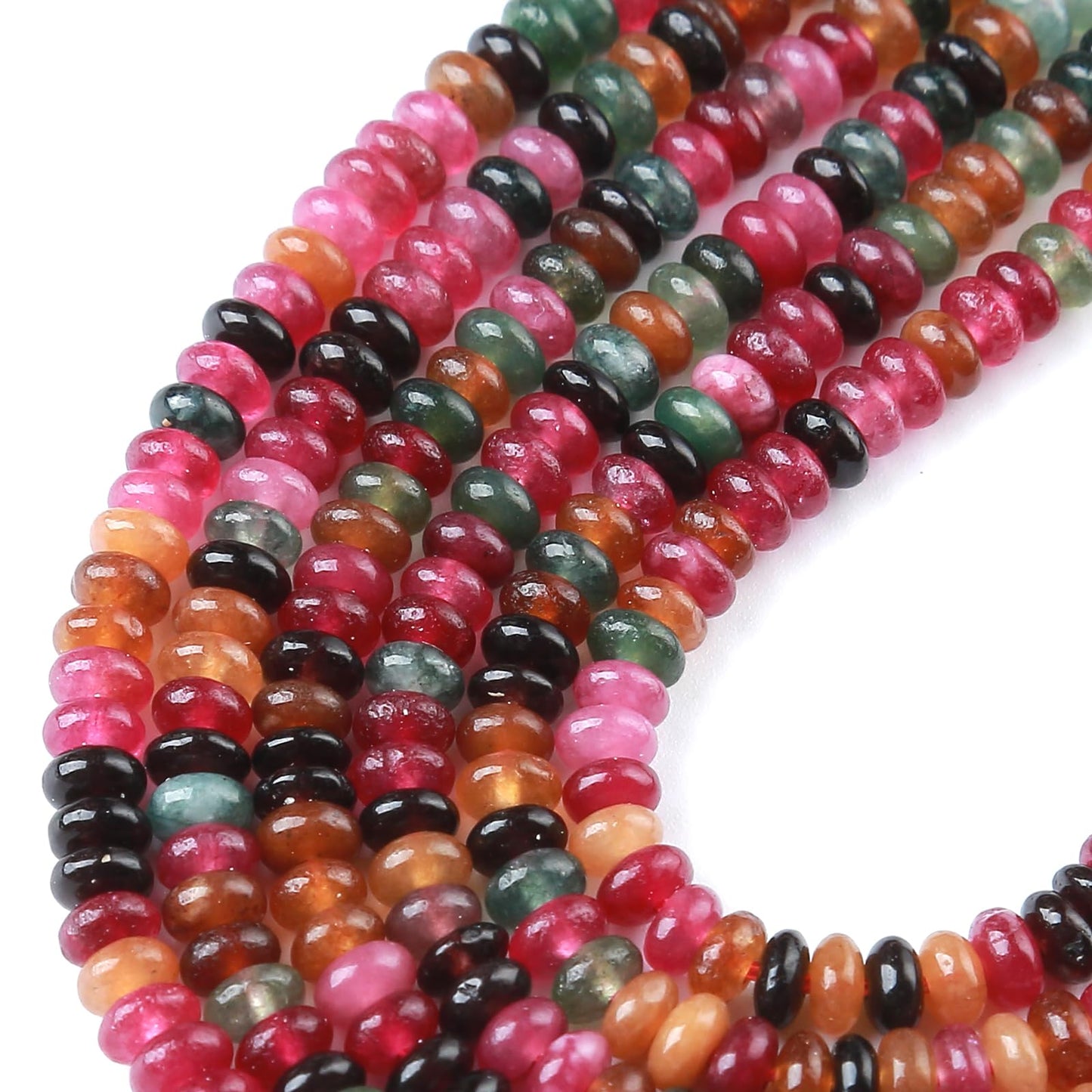 2x4MM 150PCS Tourmaline Tube Rondelle Abacus Disk Spacer Loose Beads for Jewelry Making