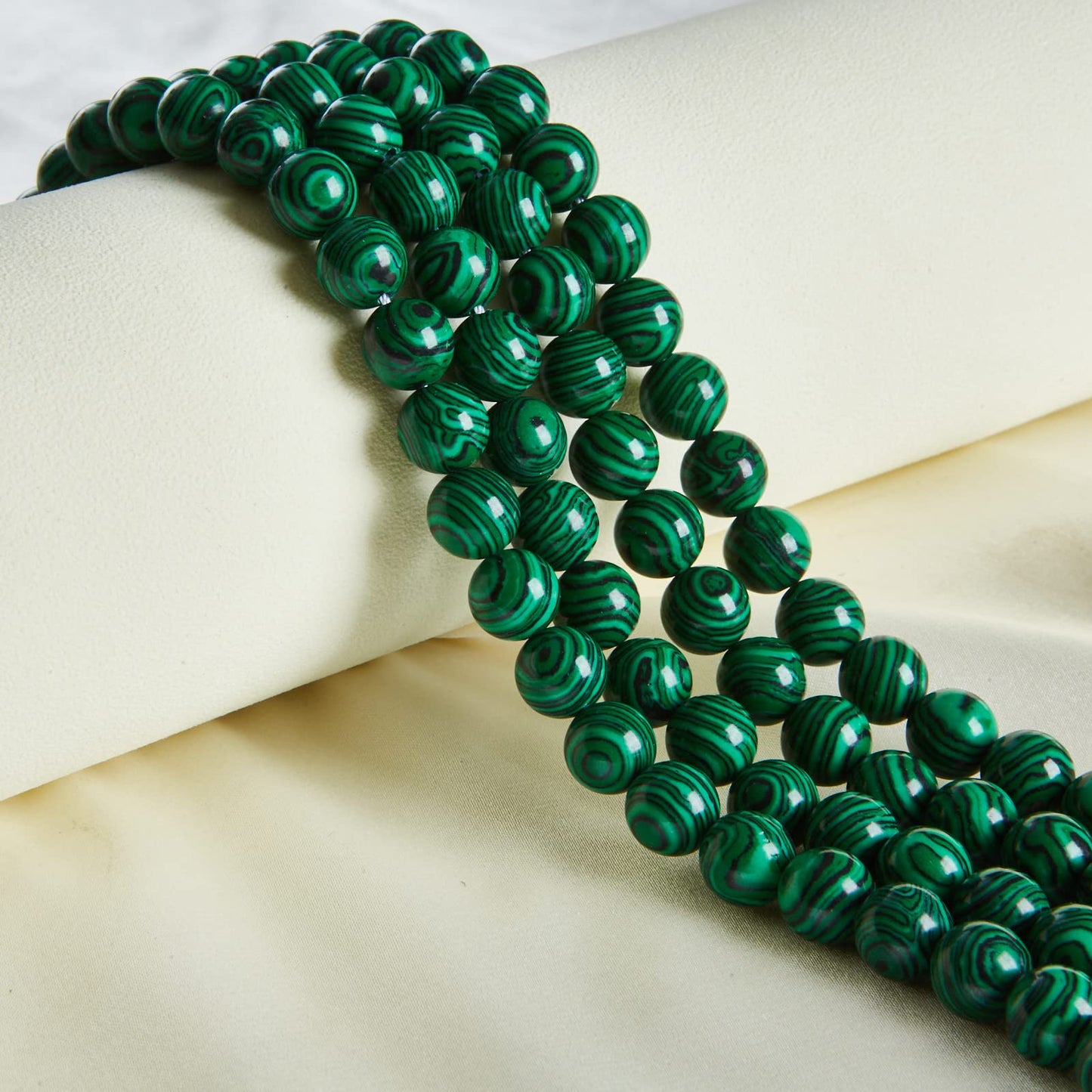 100pcs 10mm Malachite Beads Natural Gemstone Beads Round Loose Beads for Jewelry Making
