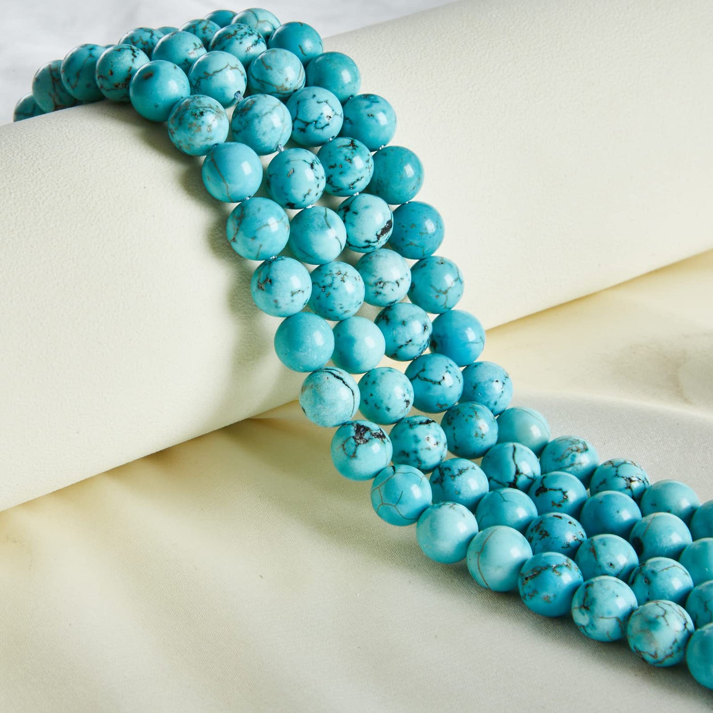 100pcs 10mm Turquoise Beads Natural Gemstone Beads Round Loose Beads for Jewelry Making