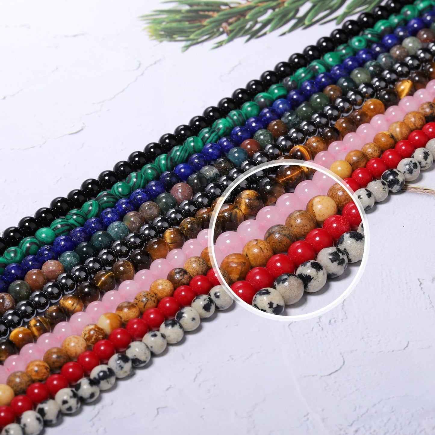Songxi 90pcs 4mm Amethyst Natural Round Stone Beads for Jewelry Making, Smooth Loose Small Gemstone Beads for Bracelets Necklace, Chakra Stones with Energy Power