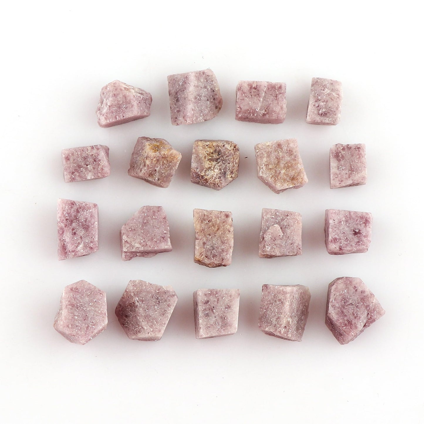 CRYSTALIS 100cts Natural Lepidolite Raw Crystals, Loose Gemstone Wholesale Bulk Rough Jewelry Making Supply, Chakra And Healing Raw Stones, Wire Wrapping, DIY, Tumbling, Gem Collection