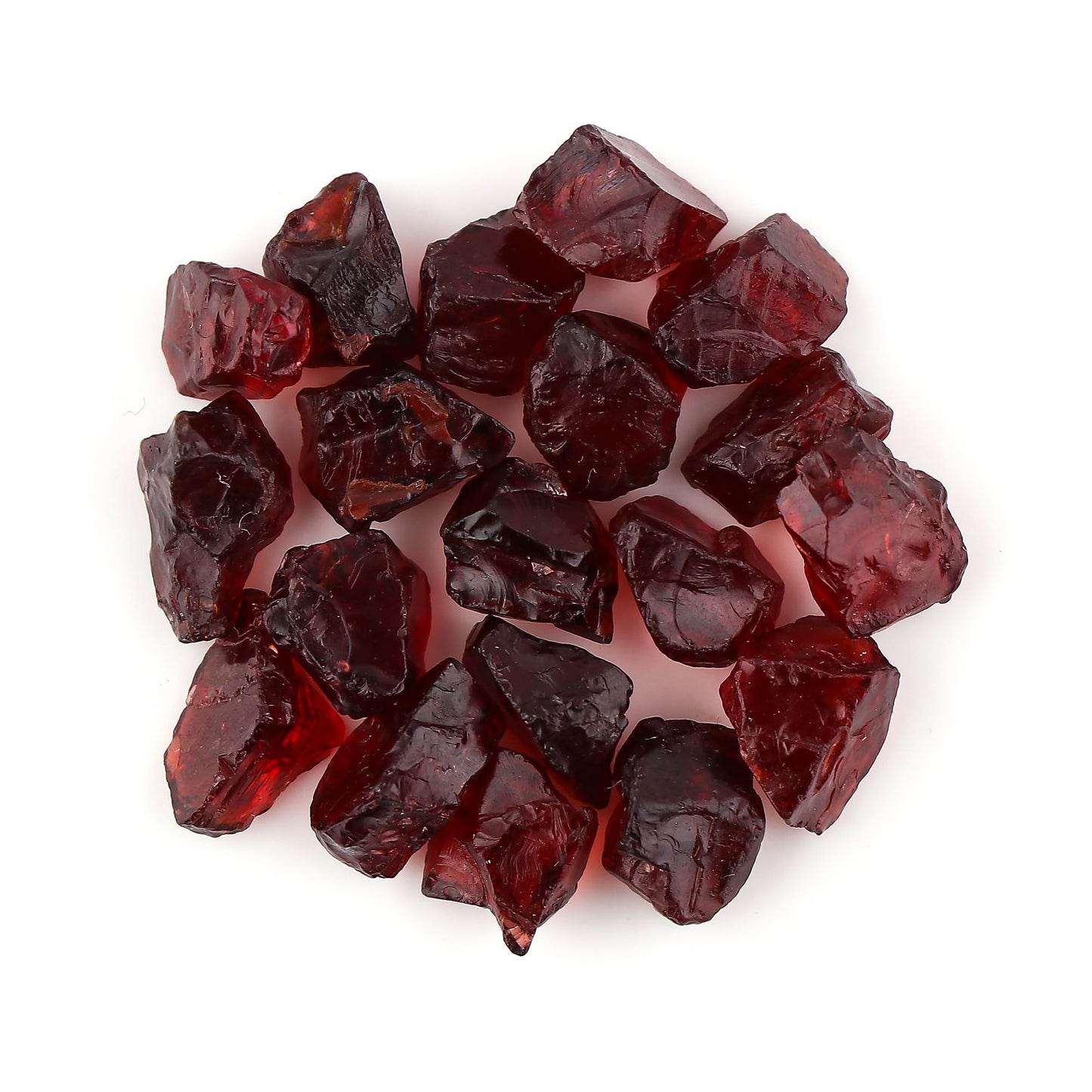 CRYSTALINES (50cts) Wholesale Stones, Natural Raw Garnet Gemstone, Reiki Healing Crystals, Bulk Loose Rough Supplies, Jewelry Making, DIY Craft, January Birthstone, Gem Collection (14-16pcs)