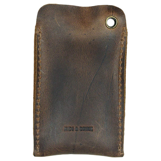 Hide & Drink, EDC Pocket Slip, Multitool Sleeve & Pen Holder for Everyday Use, Camping Accessories, Small Tool Organizer, Full Grain Leather, Handmade, Bourbon Brown