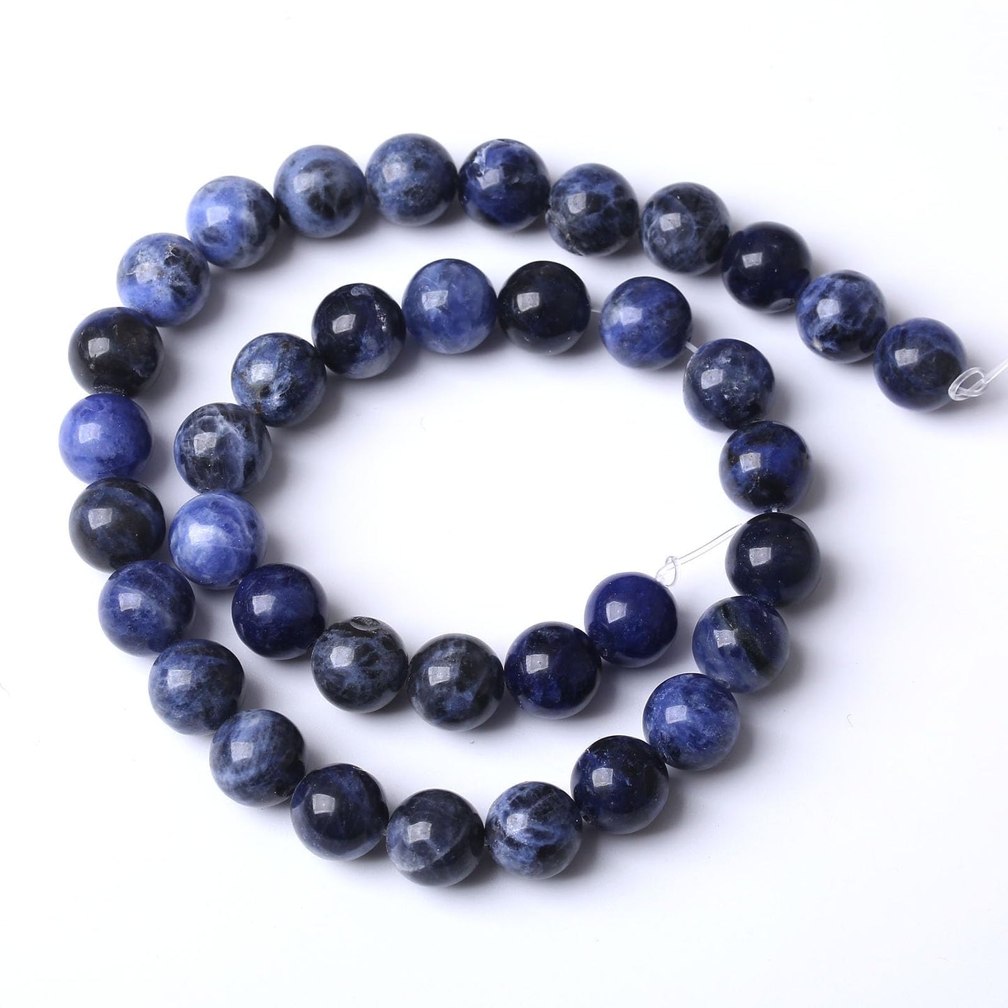 90PCS 4MM Natural Bule Sodalite Stone Beads Energy Healing Beads for DIY Jewelry Bracelet Necklace Making for Jewelry Making15Inch