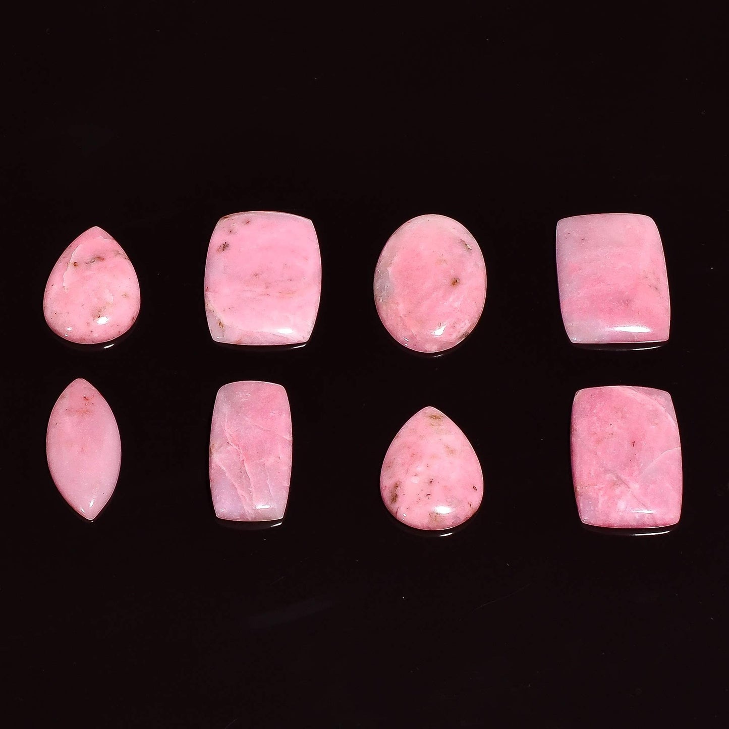 Gemkora 3pcs Petalite Gemstone Wholesale Cabochons Lot, Jewelry Making Loose Gemstone, Polished Home Decor Specimen, DIY, Wire Wrapping, Reiki, Healing Crystals, Bulk Gemstone Deal