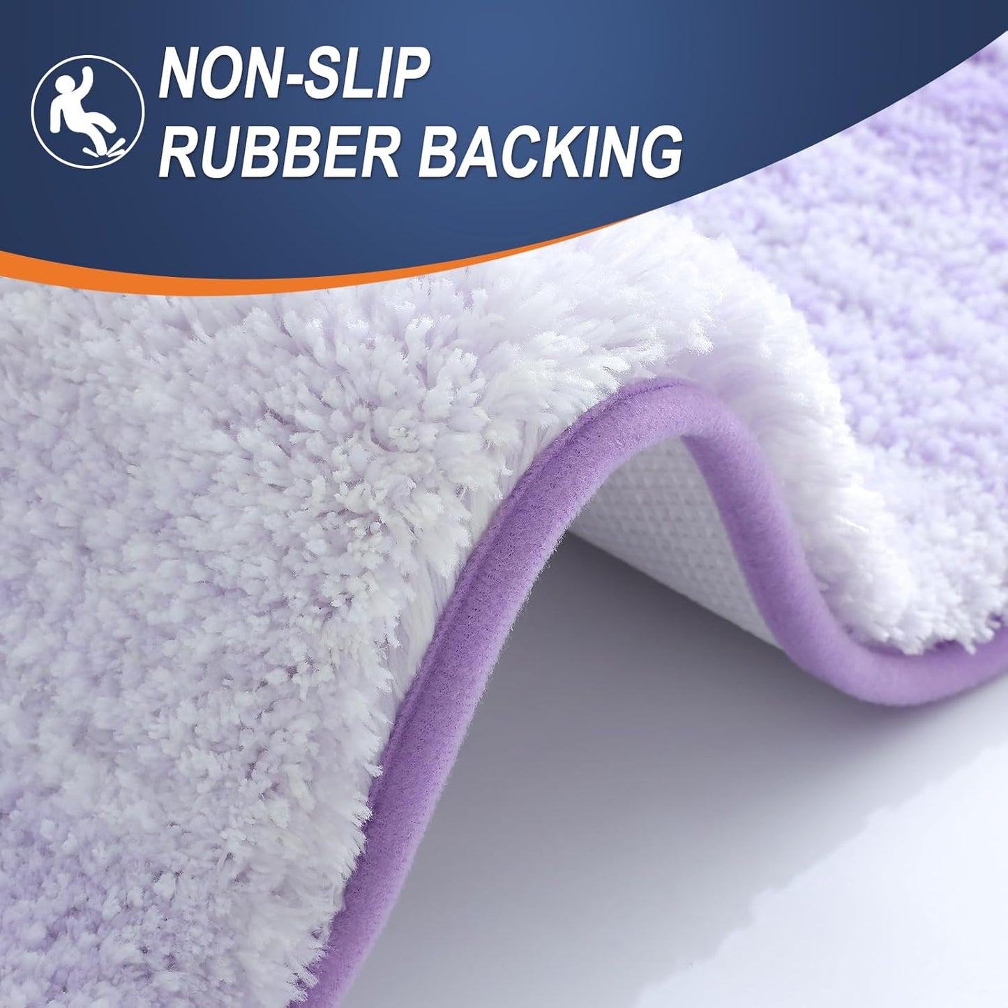 OLANLY Large Microfiber Bath Rug - Extra Soft & Absorbent, Quick Dry, Washable | Light Purple 40x24