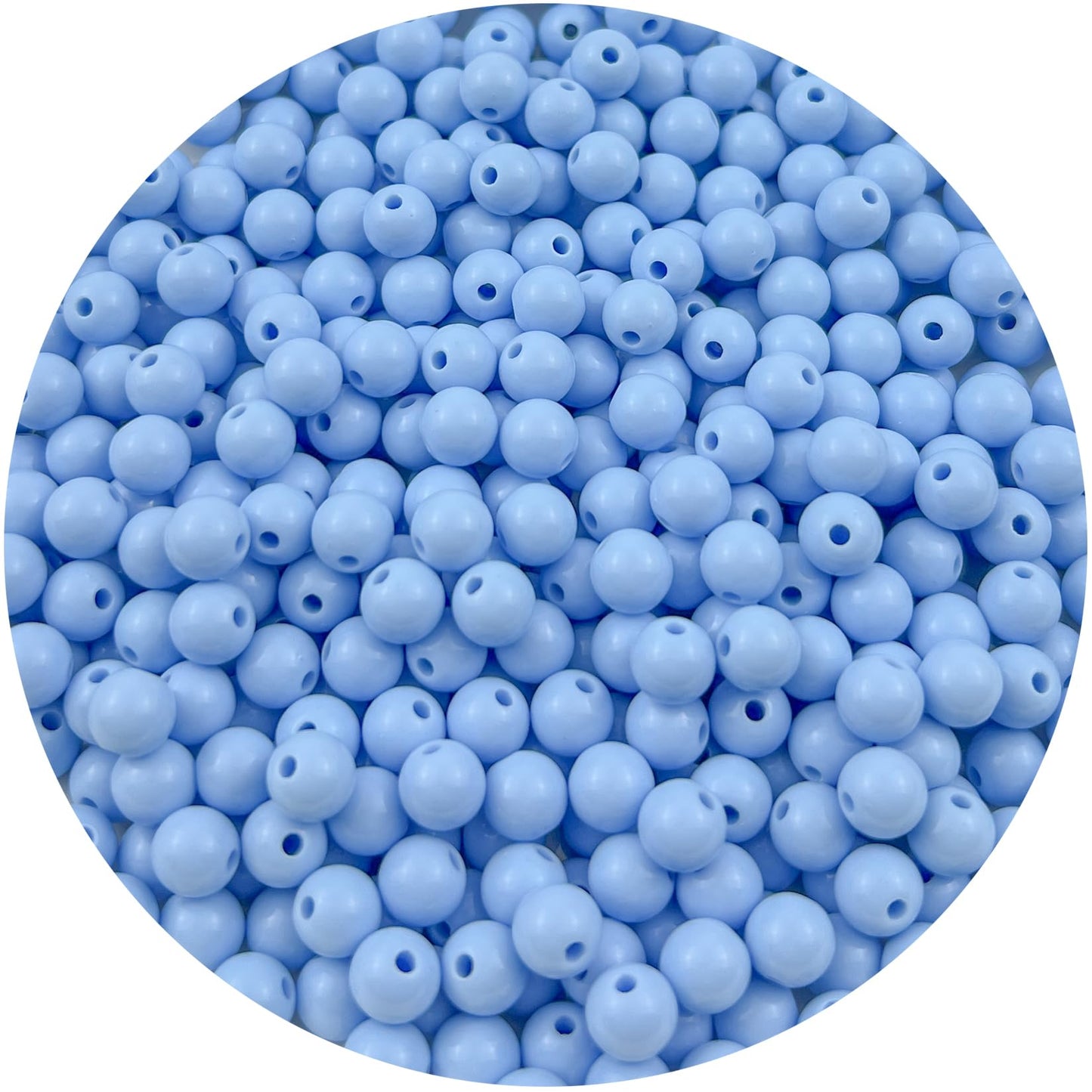 Mulutoo 400Pieces 8MM Acrylic Round Beads Round Acrylic Balls Chunky Beads Smooth Spacer Plastic Pastel Beads Craft Beads for Necklace and Bracelet Making Crafting Supplies(188-blue)