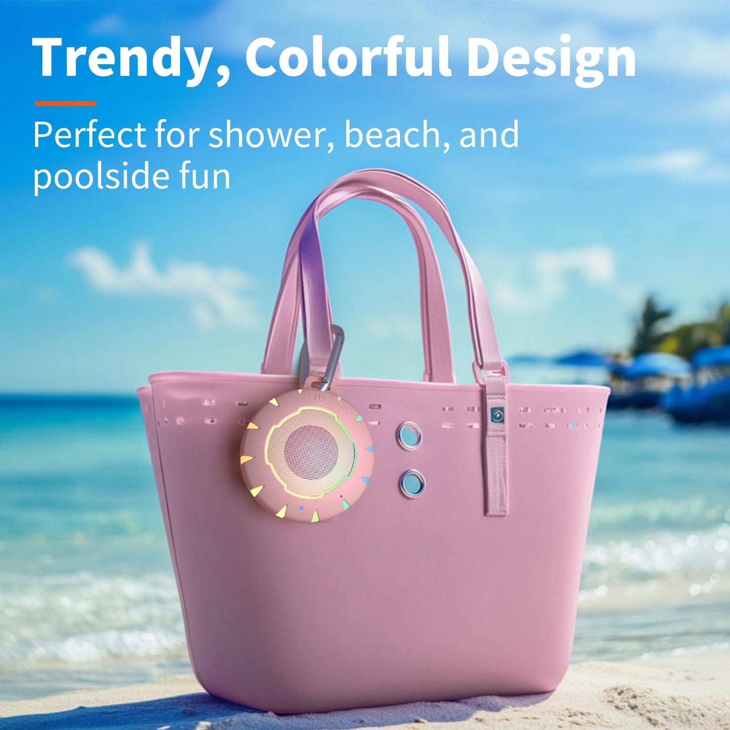 HEYSONG Bluetooth Shower Speaker + DIY Diamond Stickers – Great Gift for Girls