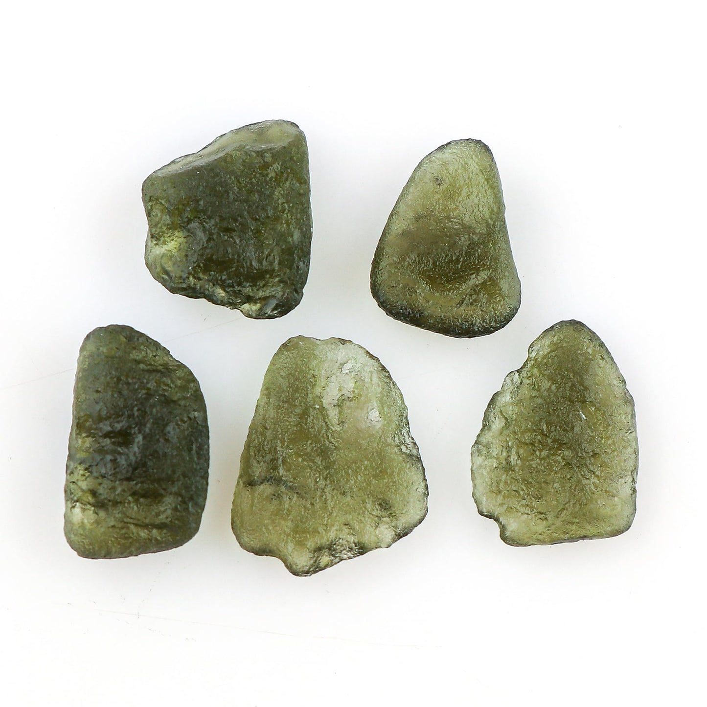 CRYSTALINES (5pcs Raw Moldavite Tektite Glass Stone, Wholesale Synthetic Moldavite, Rough Meteorite Glass Stone Supplies, Healing Crystal for Gem Collection, DIY Crafting Jewelry Making