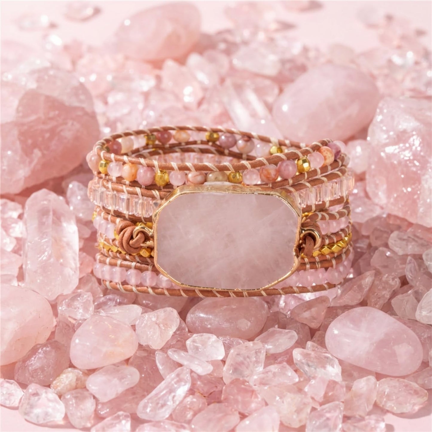 YGLINE Wrap Bracelet For Women Men,Multilayer Leather Boho Handmade Beaded Bracelets