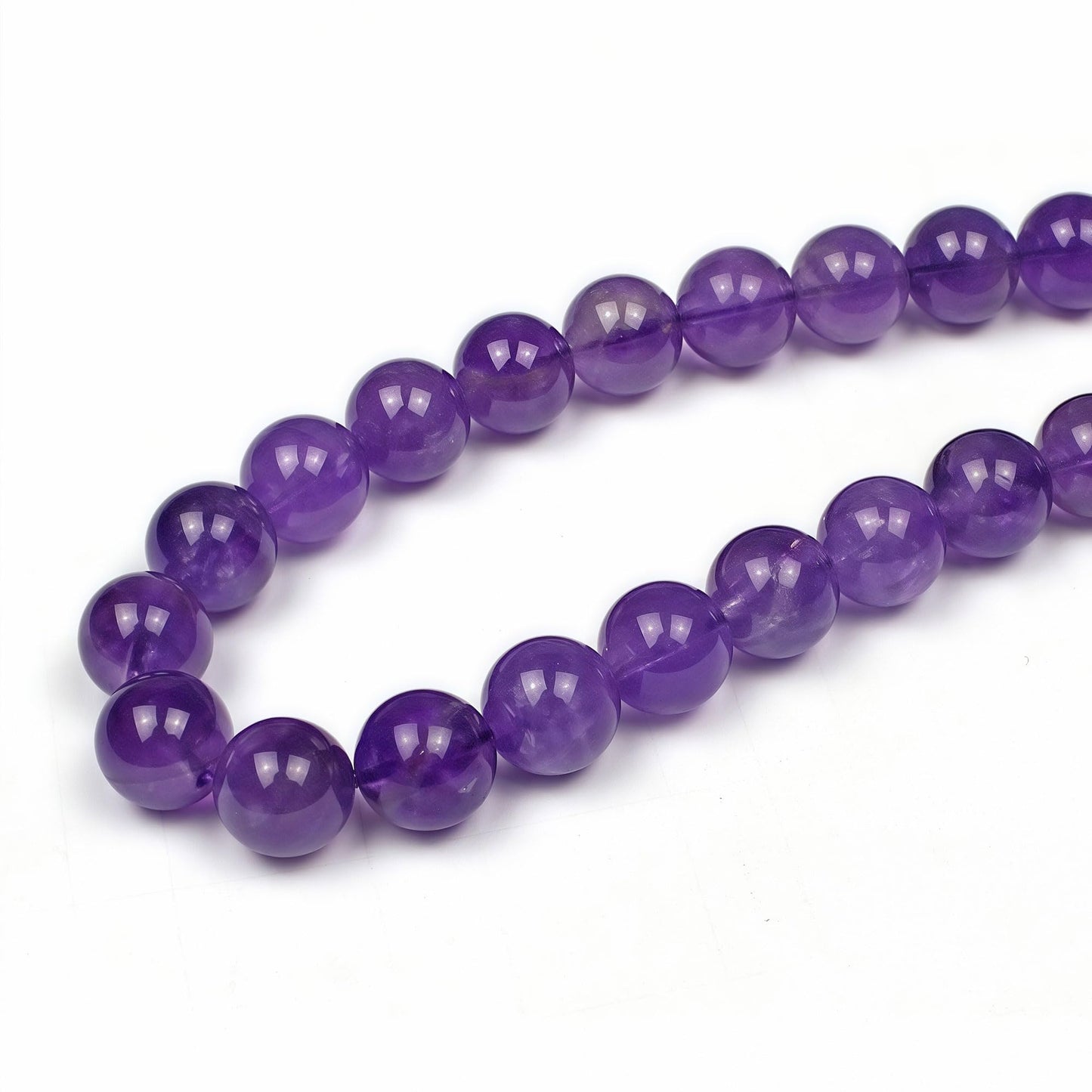 MJDCB 5A Natural South Africa Amethyst Gemstone Round Stone Beads for Jewelry Making DIY Bracelet Necklace (8mm)