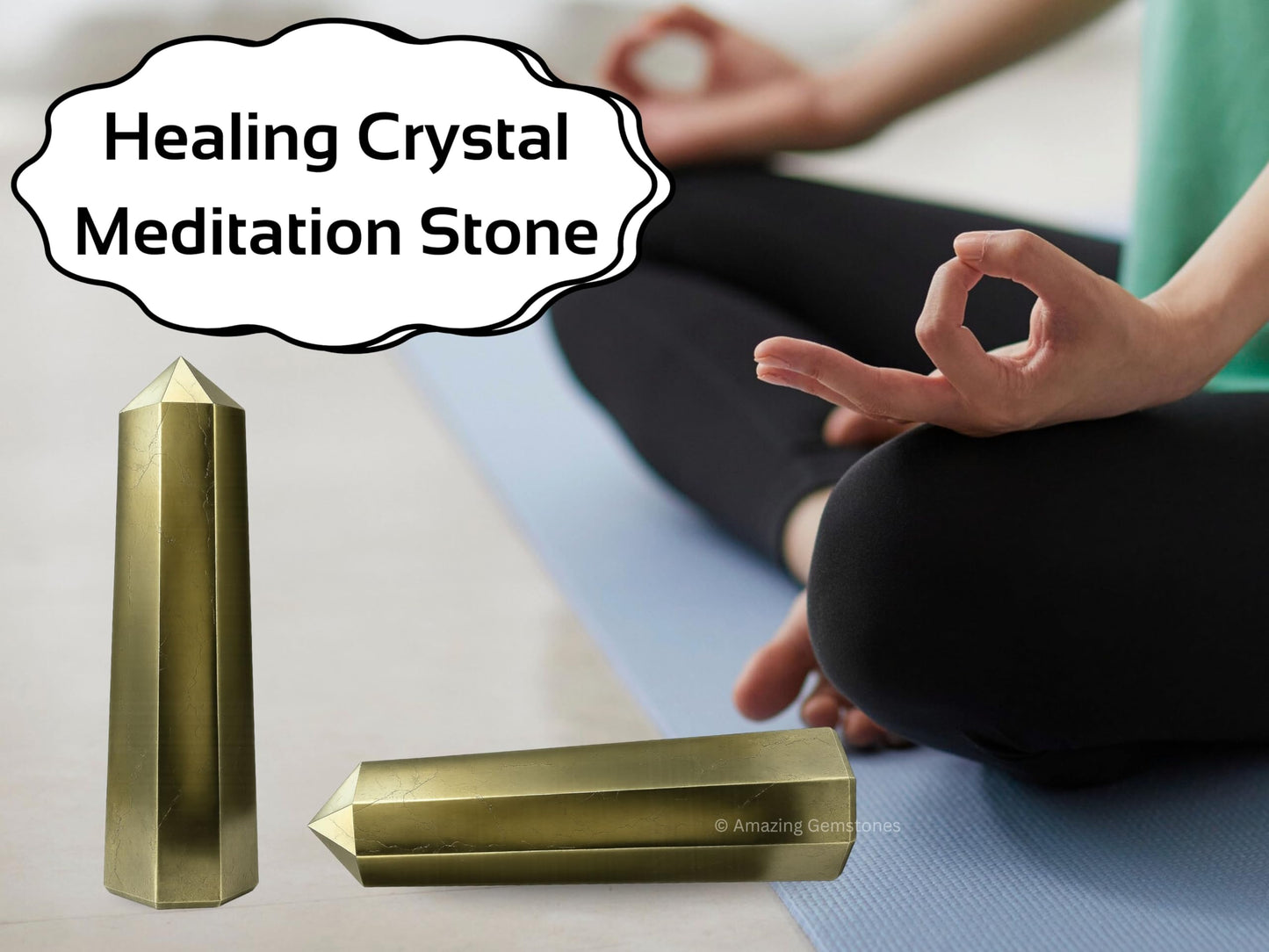 Amazing Gemstone Pyrite Crystal Towers - Natural Healing Crystal Point Obelisk for Reiki Healing and Crystal Grid (3" to 4" INCH)