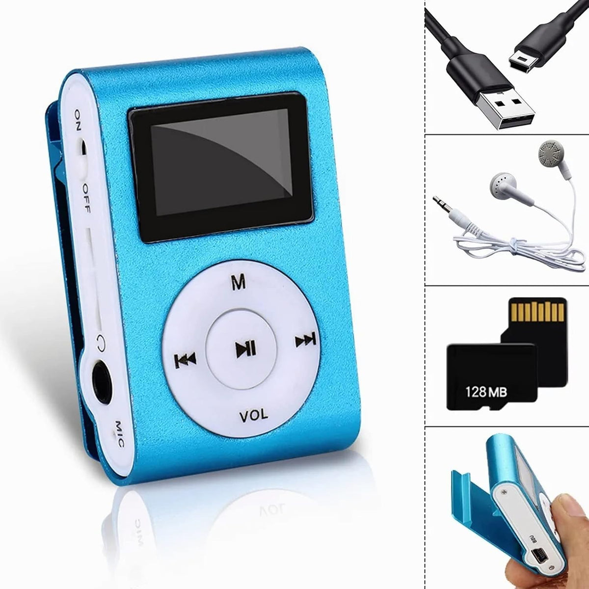 Yoidesu MP3 Mini Player, Portable Music Player with Metal Shell, Lavalier Design, Digital HiFi Audio Player for Kids