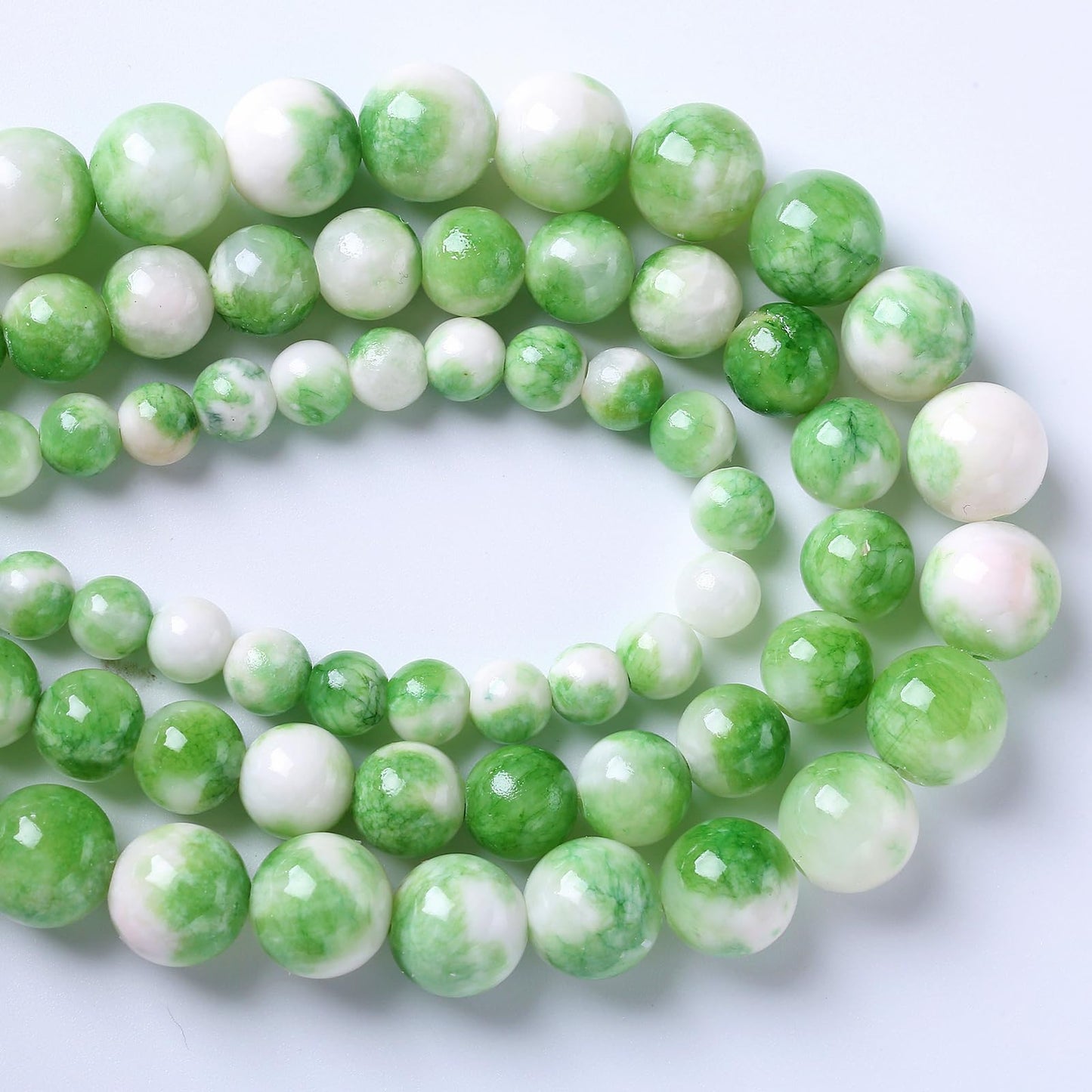 6MM 60PCS Green Persian Jade Spacer Loose Beads for Jewelry Making DIY Bracelet Necklace
