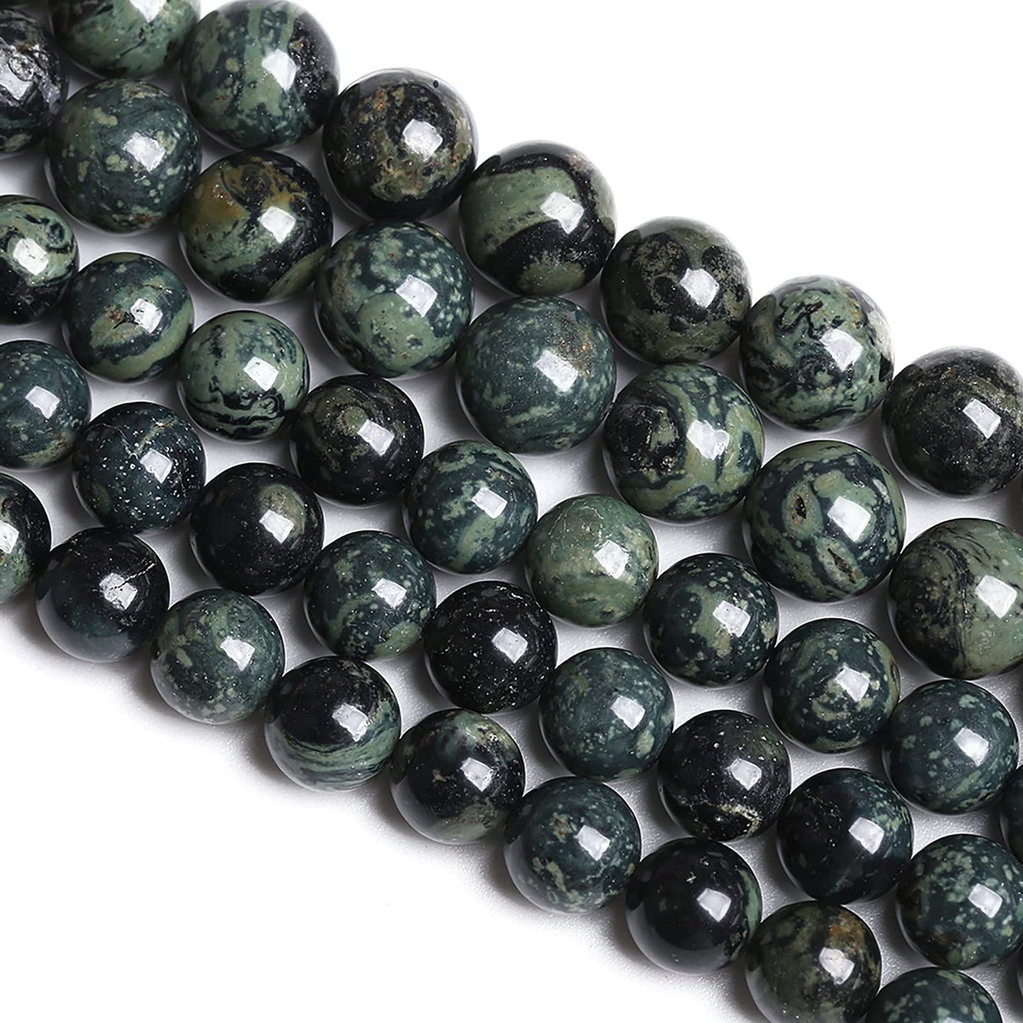8MM 45PCS Natural Stone Kambaba Jasper Loose Beads for Jewelry Making DIY Bracelet Necklace