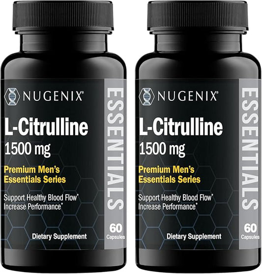 Nugenix Essentials L-Citrulline Supplement for Enhanced Blood Flow and Performance - 1500 mg, 120 Capsules