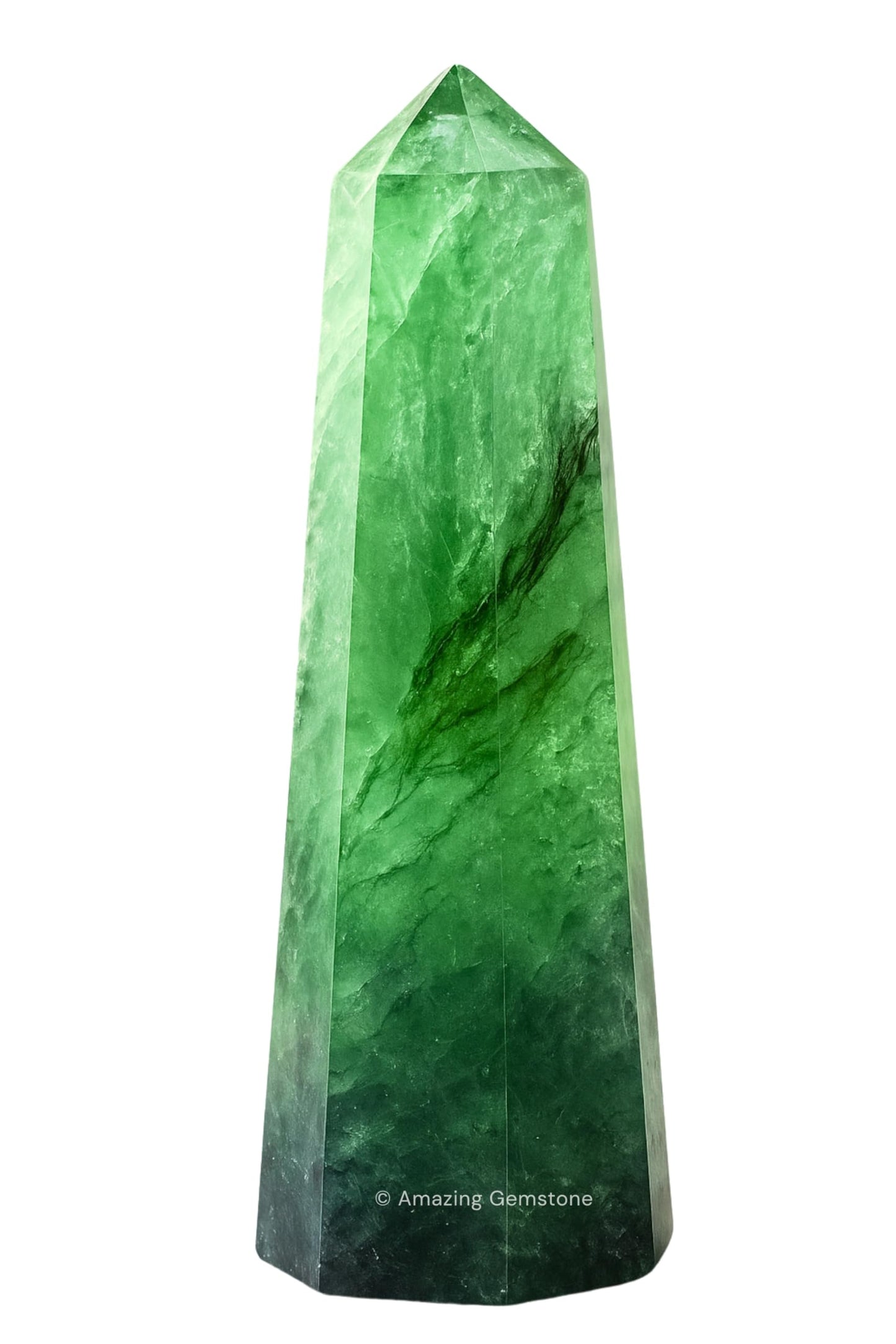 Amazing Gemstone Green Fluorite Crystal Towers - Natural Healing Crystal Point Obelisk for Reiki Healing and Crystal Grid (3" to 4" INCH)