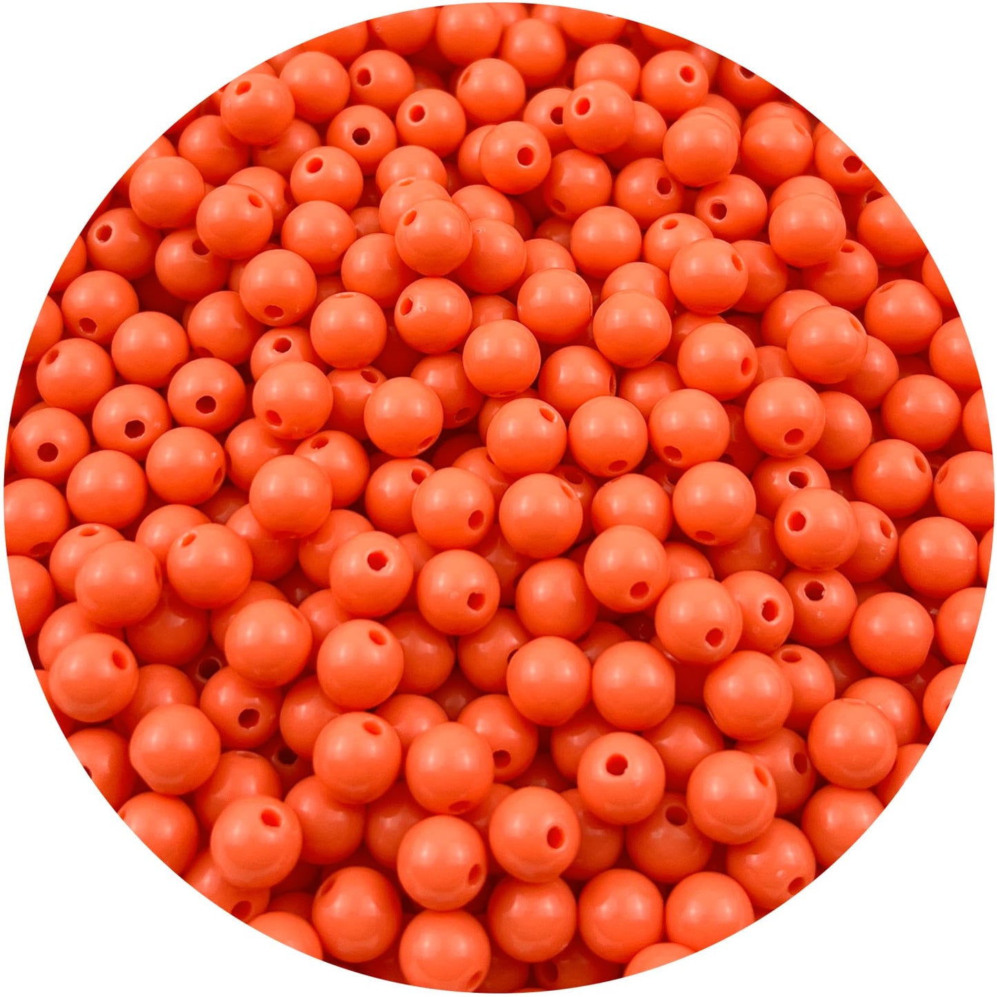 Mulutoo 120Pieces 12MM Acrylic Round Beads Round Acrylic Balls Chunky Beads Smooth Spacer Plastic Pastel Beads Craft Beads for Necklace and Bracelet Making Crafting Supplies(194-orange)