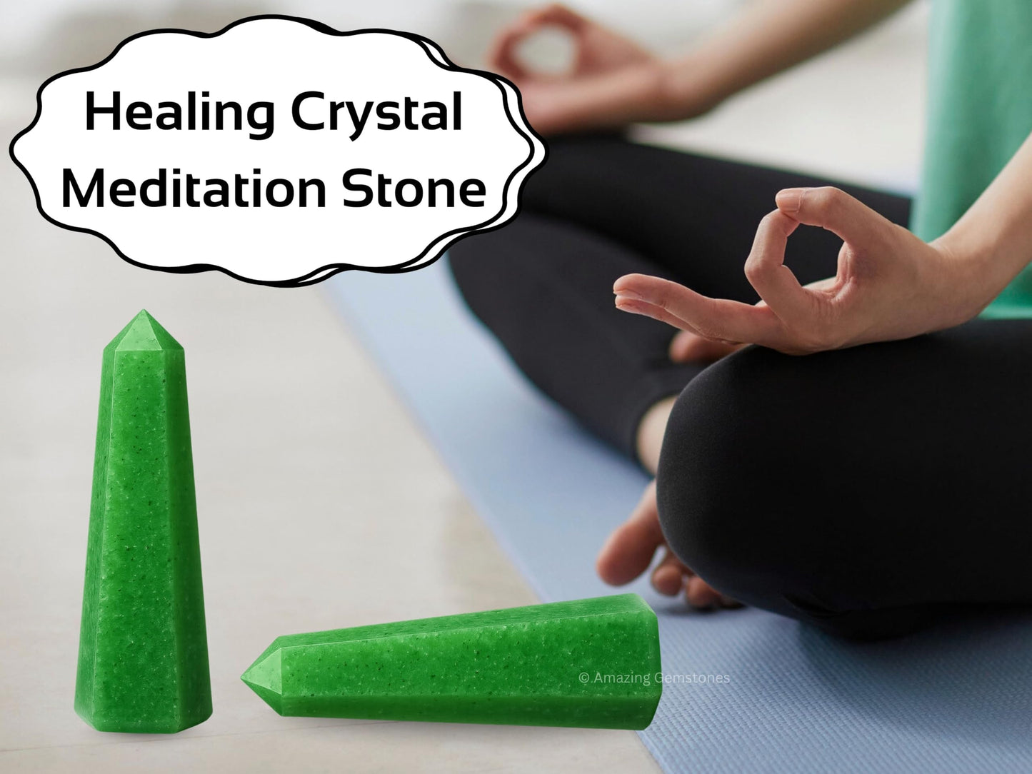 Amazing Gemstone Green Strawberry Quartz Crystal Towers - Natural Healing Crystal Point Obelisk for Reiki Healing and Crystal Grid (3" to 4" INCH)