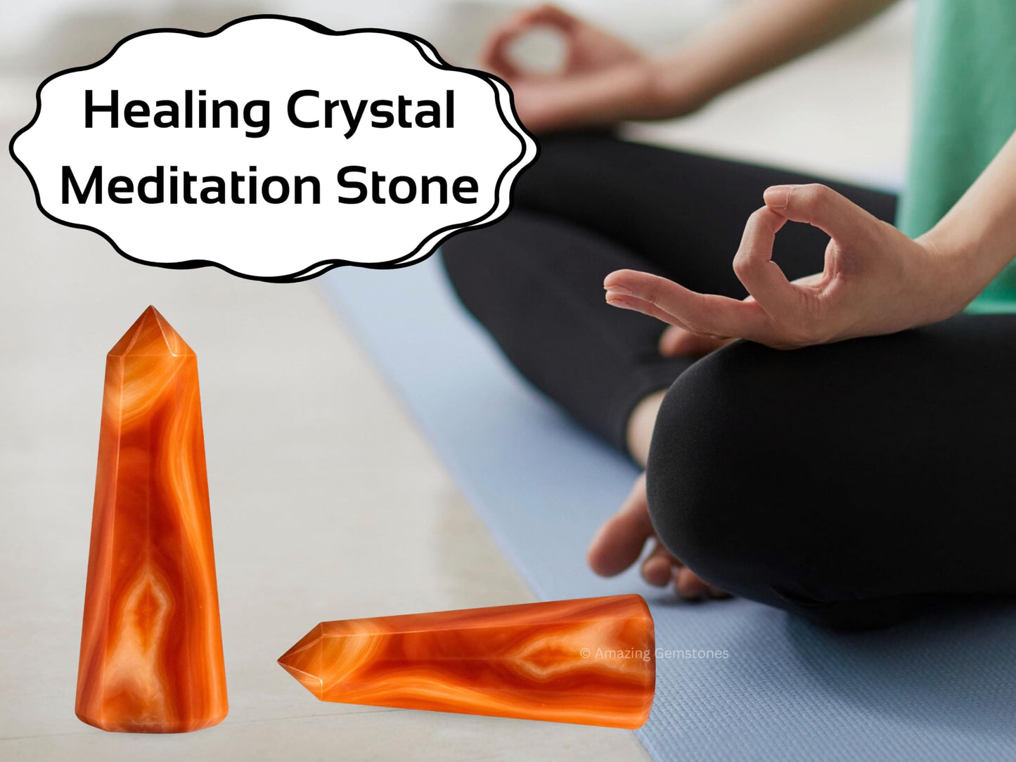 Amazing Gemstone Carnelian Onyx Crystal Towers - Natural Healing Crystal Point Obelisk for Reiki Healing and Crystal Grid (3" to 4" INCH)