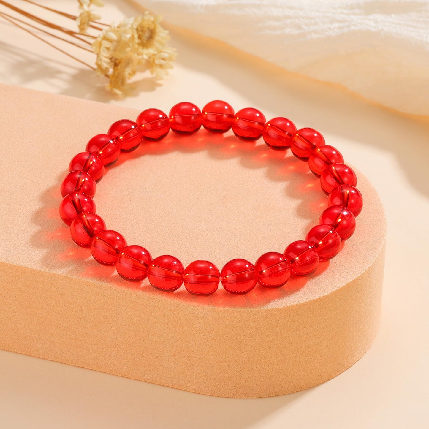 Udolfly Womens Crystal Beaded Bracelets for Women Men Protective Energy Bracelet Natural Gemstone Bead Bracelet 4mm Carnelian New