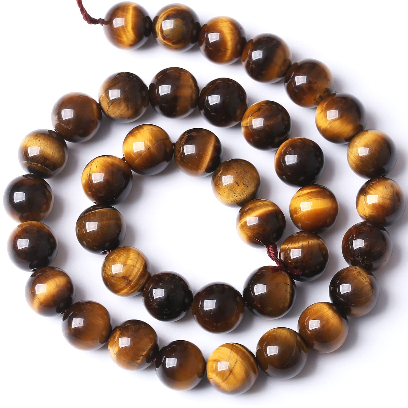60PCS 6MM AAA Yellow Tiger Eye Stone Beads Natural Gemstone Bead Crystal Healing Energy Jewelry Making DIY 15 inches