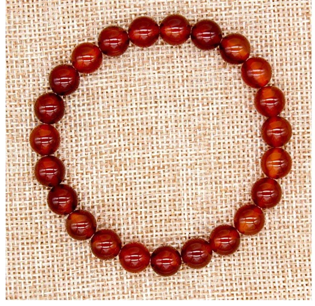 Adabele Real Natural Carnelian Red Agate Bracelet 8.5 inch Stretch Red Gemstone Beaded Bracelet Chakra Healing Crystal Stone Jewelry Women Mom Gift (Unisex) GB8-D29