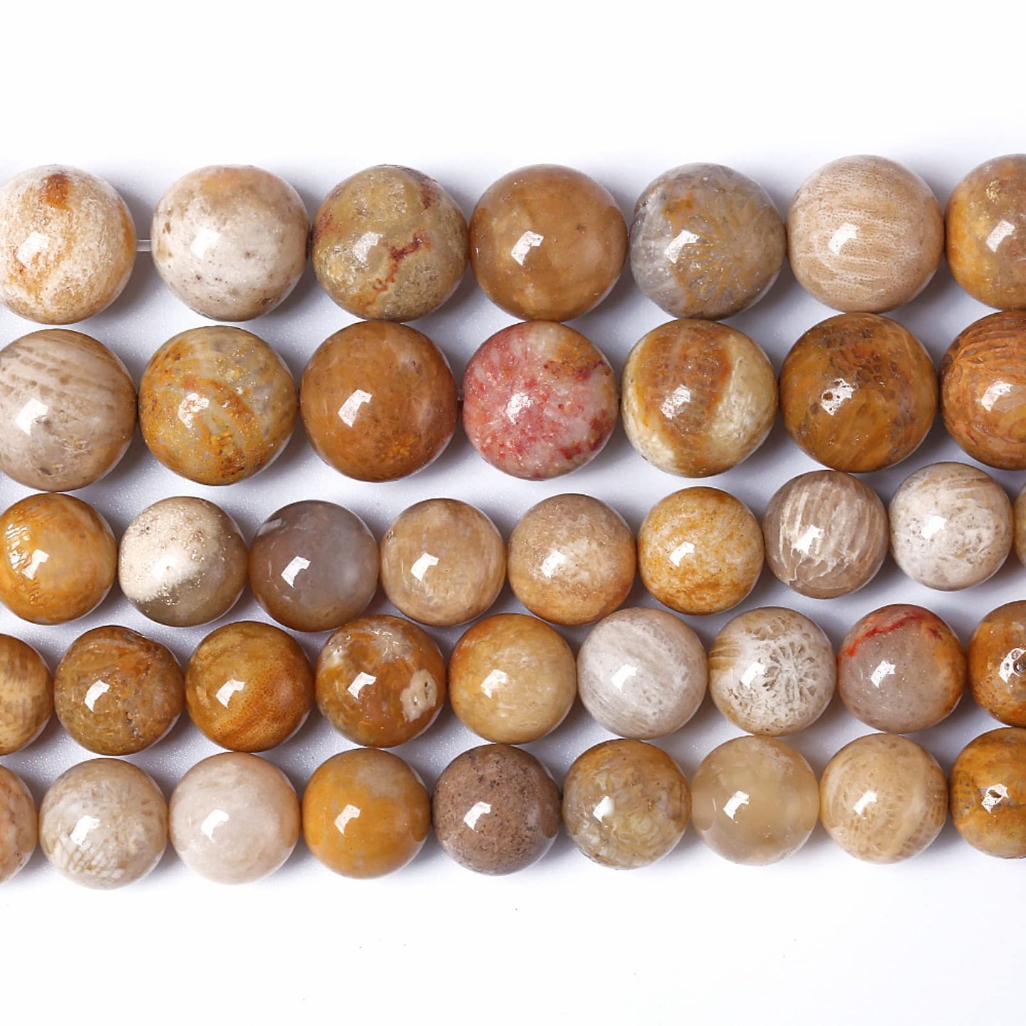 10MM 36PCS Natural Stone Coral Jade Chrysanthemum Beads for Jewelry Making DIY Bracelet