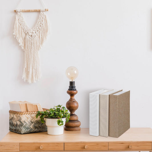 Tioncy 3 Pcs Fake Book Box Neutral Linen Book Box Decorative Faux Prop Storage for Farmhouse Home Decor shelf Table Card Photo DIY Keepsake Gift(8.6 x 6.1 x 1.8 Inch,Multicolor)