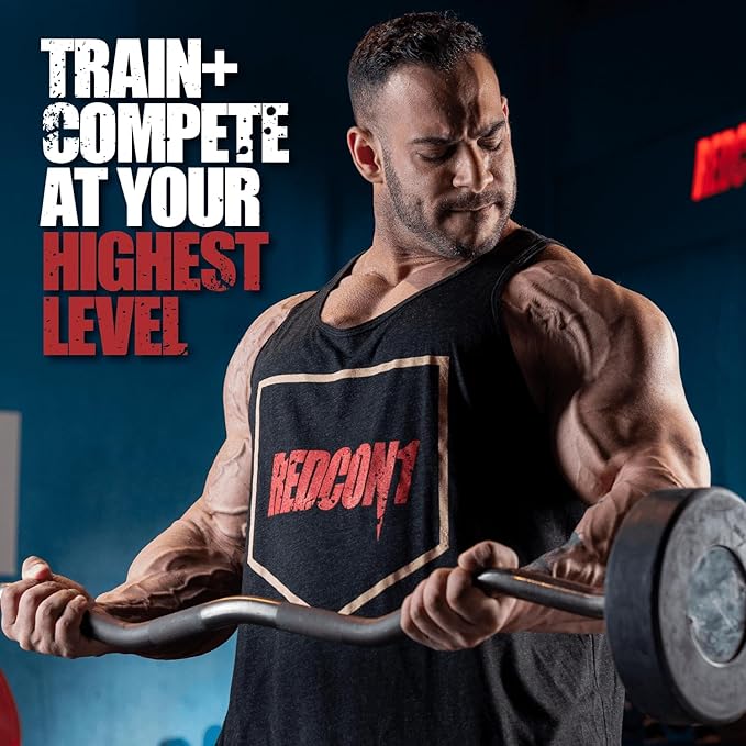 REDCON1 Total War Pre Workout, Orange Crush - Contains 320mg of Caffeine from Green Tea, Juniper & Beta Alanine - Pre Work Out with Amino Acids to Increase Pump, Energy + Endurance (30 Servings)