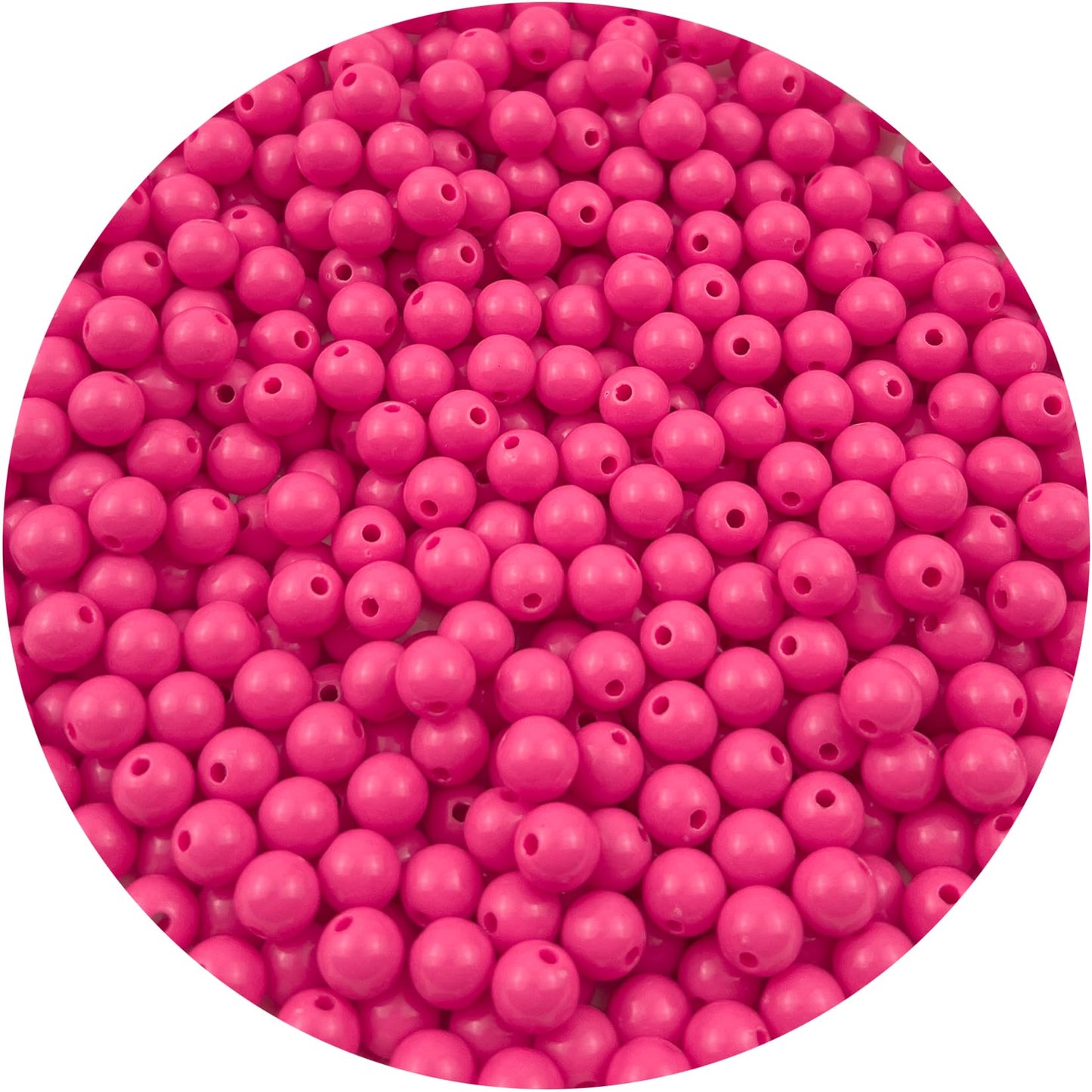 Mulutoo 1000Pieces 6MM Acrylic Round Beads Round Acrylic Balls Chunky Beads Smooth Spacer Plastic Pastel Beads Craft Beads for Necklace and Bracelet Making Crafting Supplies(182-rose red)