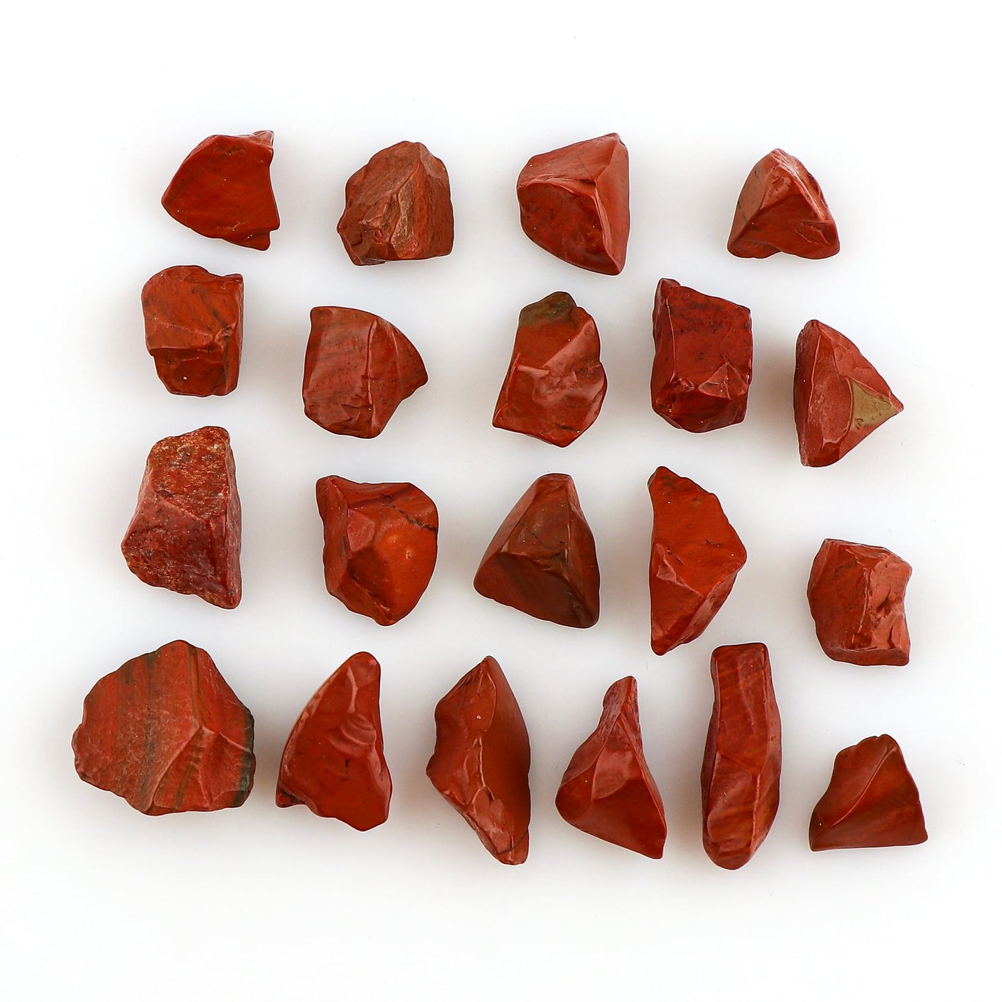 CRYSTALIS 100cts Natural Red Jasper Polished Raw Crystals, Loose Gemstone Wholesale Bulk Rough Jewelry Making Supply, Chakra And Healing Raw Stones, Wire Wrapping, DIY, Tumbling, Gem Collection