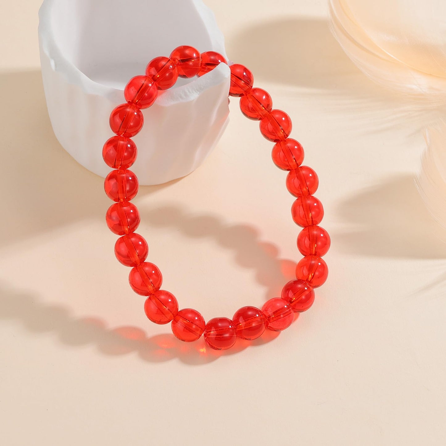Udolfly Womens Crystal Beaded Bracelets for Women Men Protective Energy Bracelet Natural Gemstone Bead Bracelet 8mm Carnelian