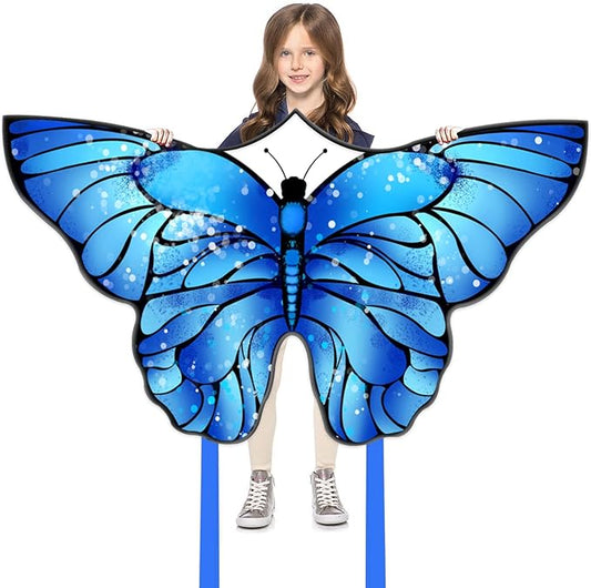 Butterfly Kites for Kids and Adults, Easy to Fly Large Single Line Kite for Boys and Girls - 55" x 28" Beach Kite for Beginners, 300ft String Handle Included
