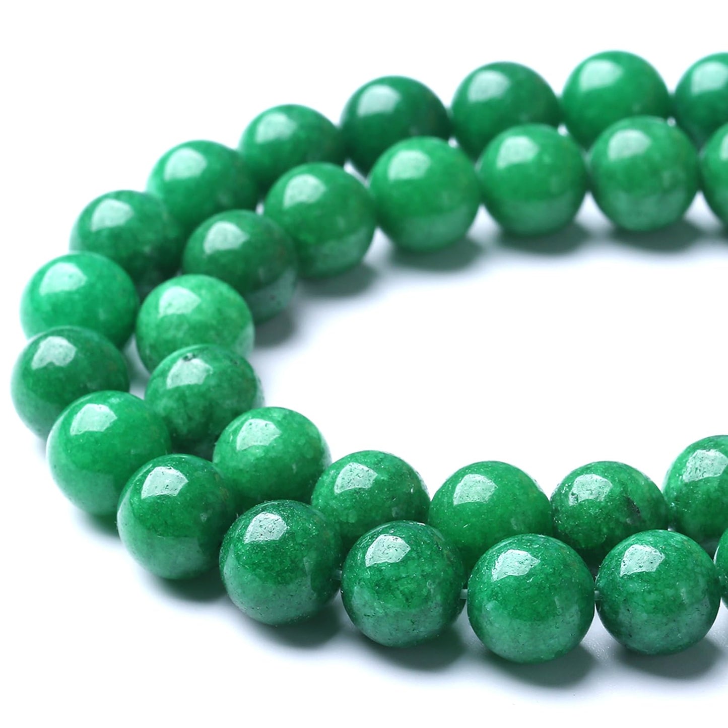 8MM Blackish Green Cloudy Chalcedony Stone Beads Round Loose Beads for Jewelry Making Bracelet Necklace 90pcs 2 Strands 32"