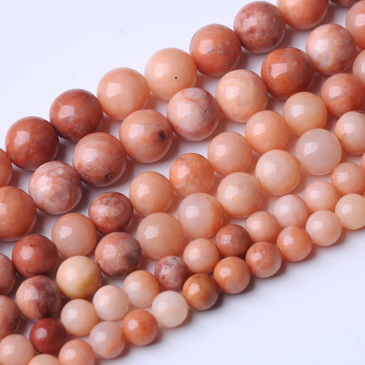 32PCS 12MM Natural Pink Aventurine Stone Beads Energy Healing Beads for DIY Jewelry Bracelet Necklace Making for Jewelry Making15Inch