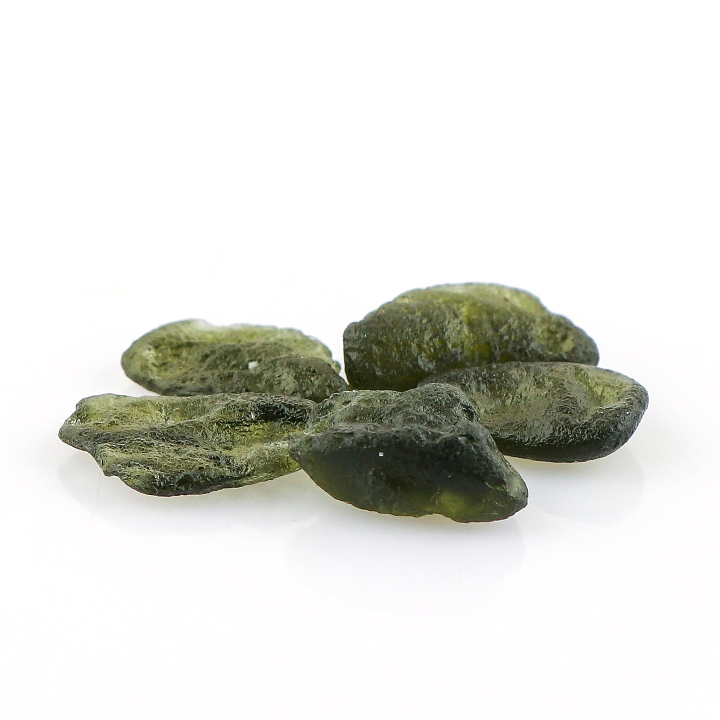 CRYSTALINES (5pcs Raw Moldavite Tektite Glass Stone, Wholesale Synthetic Moldavite, Rough Meteorite Glass Stone Supplies, Healing Crystal for Gem Collection, DIY Crafting Jewelry Making