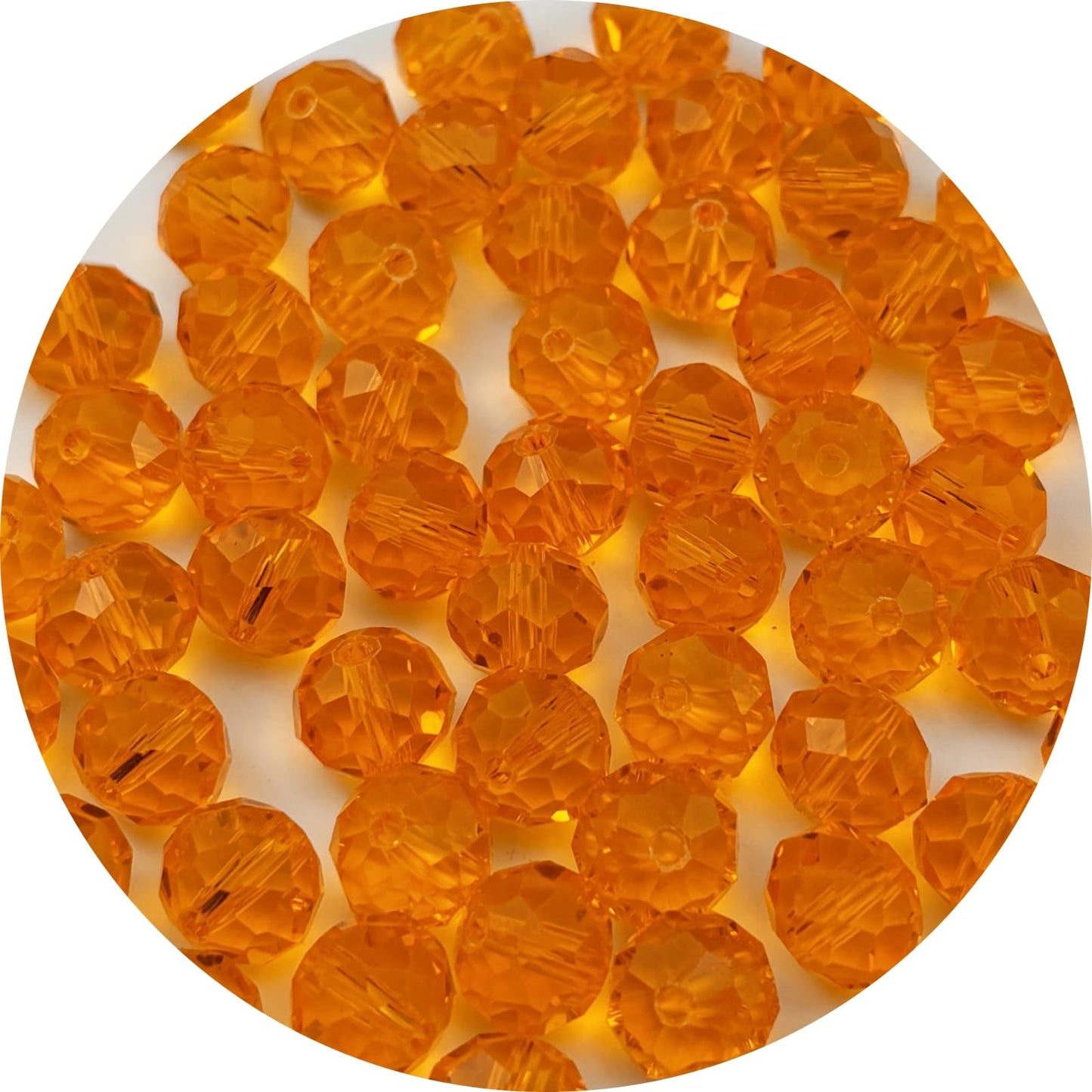YUEXIGO 500pcs 4mm Crystal Glass Beads for Jewelry Making, Faceted Rondelle Glass Spacer Beads for Wind Chimes Bracelet Earring Necklace DIY Craft(Orange)