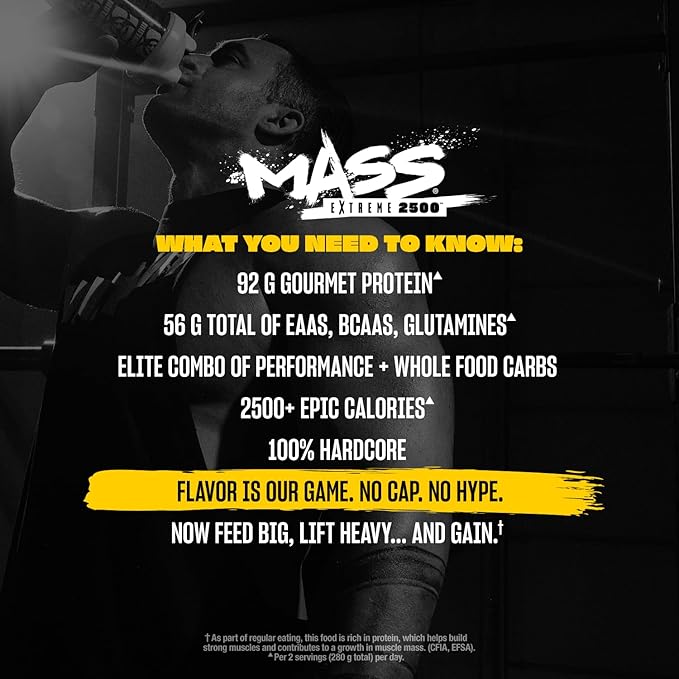 Mutant Mass Extreme Gainer ??Whey Protein Powder ??Build Muscle Size and Strength ??High Density Clean Calories (Cookies and Cream, 12 lbs)