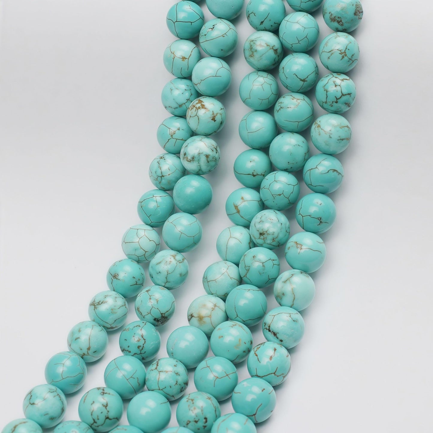 MJDCB Best Sellers Stone Beads Turquoise Round Loose Beads for Jewelry Making DIY Bracelet Necklace (12mm)