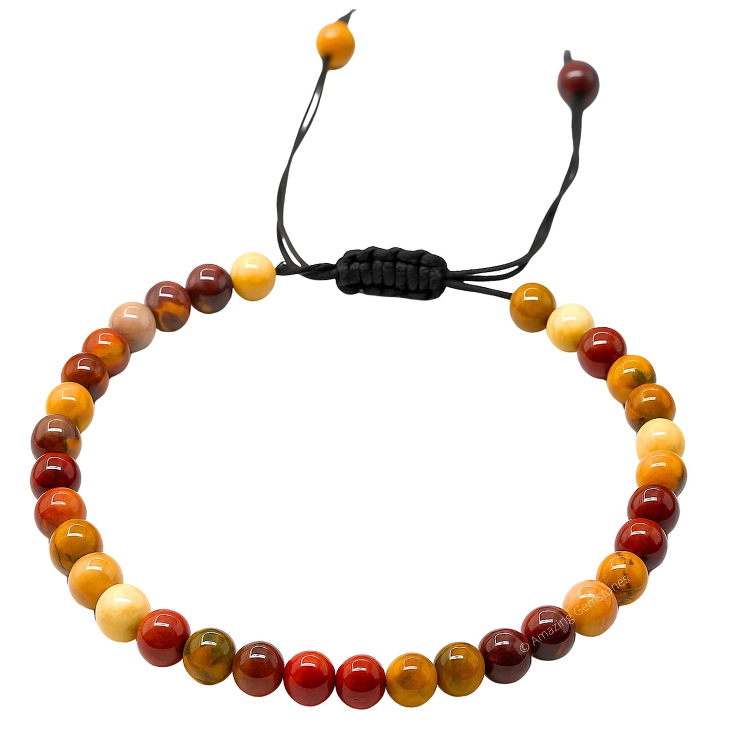 Amazing Gemstone Mookaite Anklet Ankle Bracelets for Women - Waterproof Beaded Healing Crystal Anklets, Plus Size Chakra Gemstone Bead Anklet (Stretchy Adjustable - Plain)