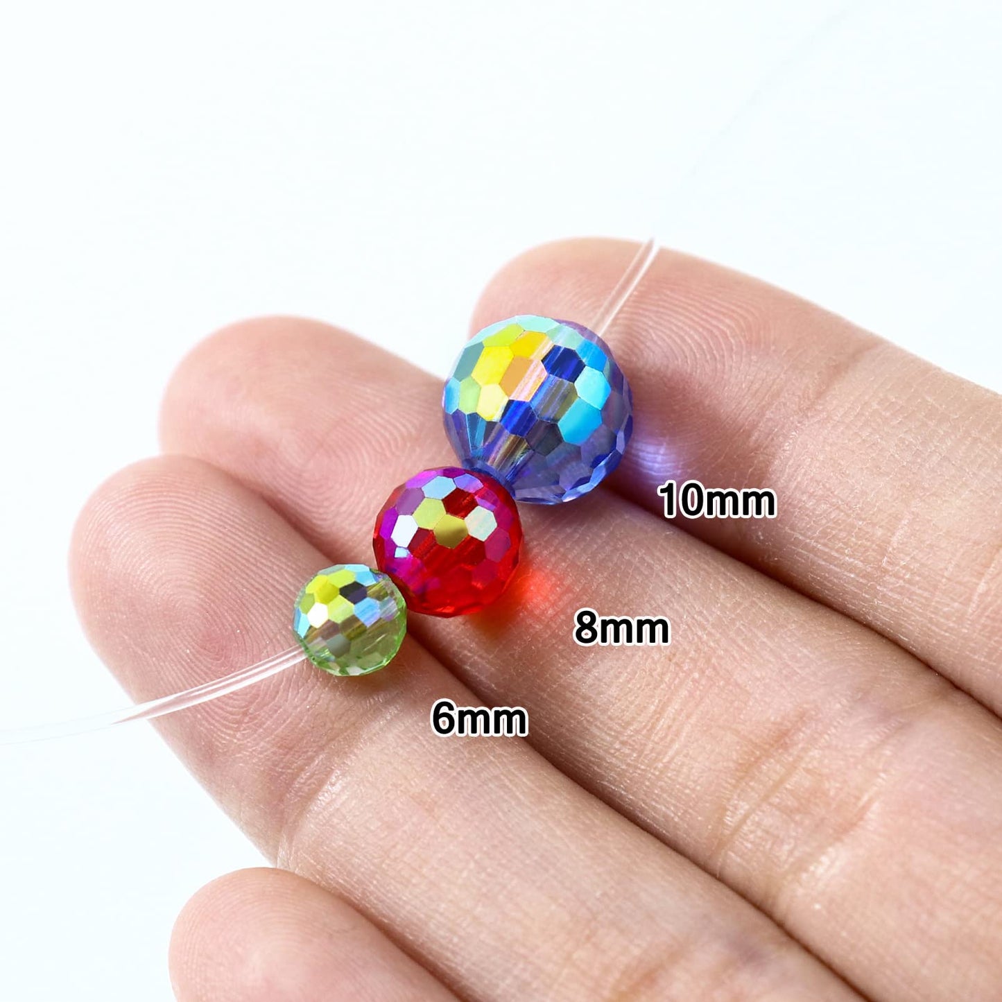 Dowarm 100PCS 8MM Crystal Glass Beads for Jewelry Making, Light Champagne Faceted Rondelle Spacer for Crafts, Bracelet, Wind Chimes, Suncatcher - #5003 Loose Gemstones